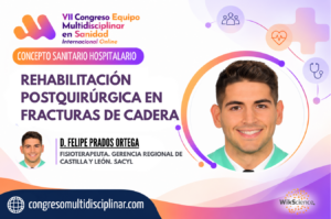 Fisioterapia y entrenamiento de la marcha durante la rehabilitación tras una fractura de cadera.