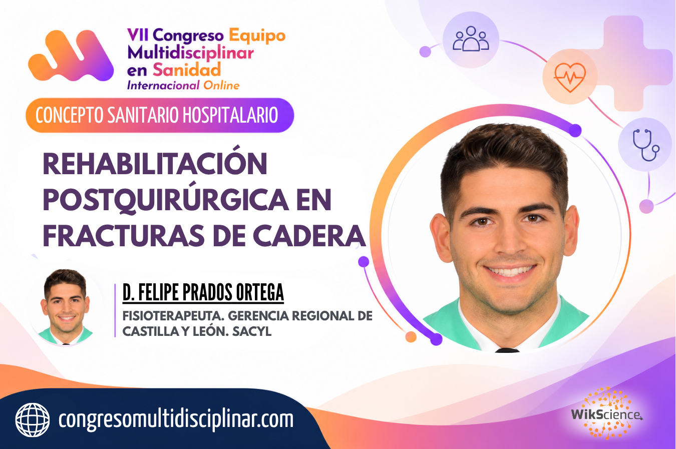 Fisioterapia y entrenamiento de la marcha durante la rehabilitación tras una fractura de cadera.